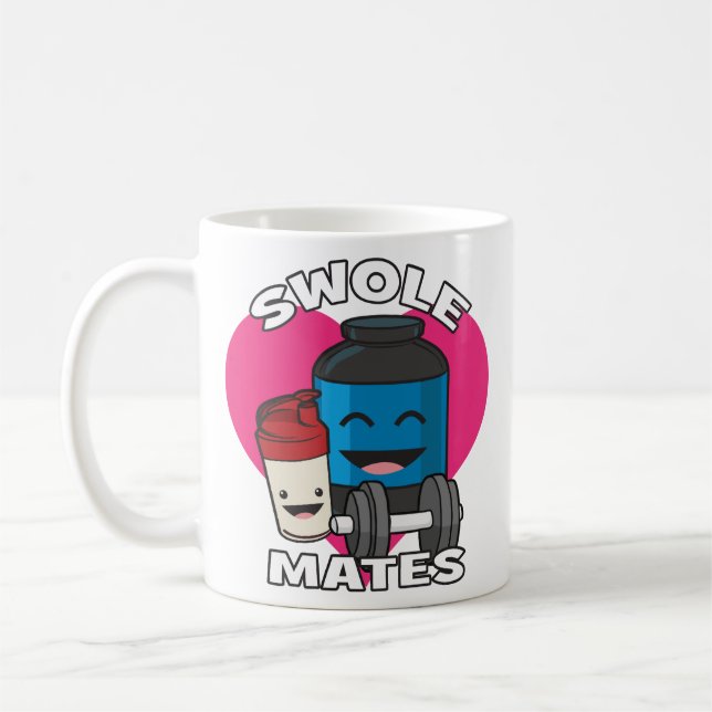 Caneca De Café SWOLEMATES Garganta De Proteína Funny Bodybuilding (Esquerda)