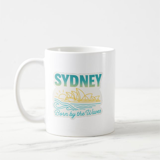 Caneca De Café Sydney - Born by the Waves (Esquerda)
