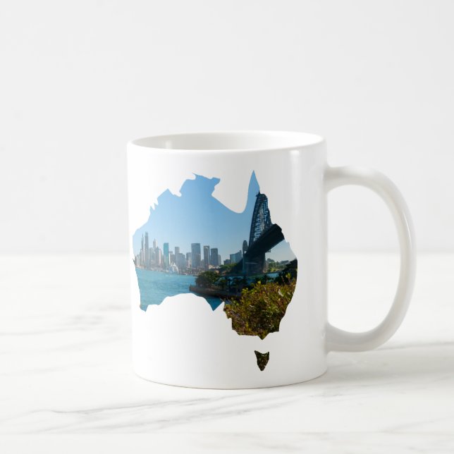 Caneca De Café Sydney Harbor Bridge & Opera House Personalizado S (Direita)
