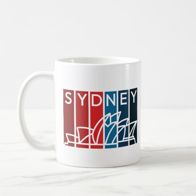 Caneca De Café Sydney Opera House Abstrato Art para Viagem-amante (Esquerda)