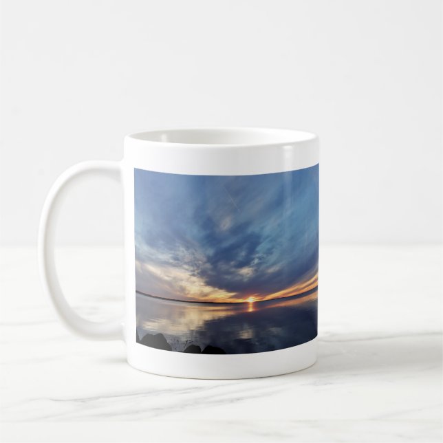 Caneca De Café Sylvan Beach Sunset 001 (Esquerda)