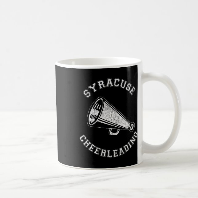 Caneca De Café Syracuse Cheer Angustiado Retro Cheerleader dos an (Direita)
