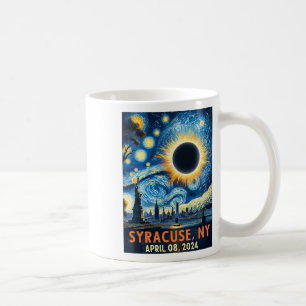 Caneca De Café Syracuse New York Total Solar Eclipse 2024 Starry