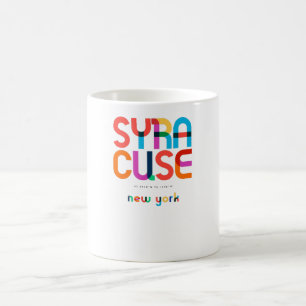 Caneca De Café Syracuse Nova York Meio do Século, Arte Pop,