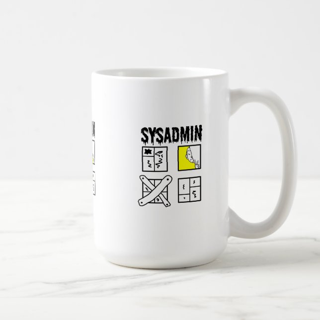 Caneca De Café Sysadmin - Administrador do sistema (Direita)