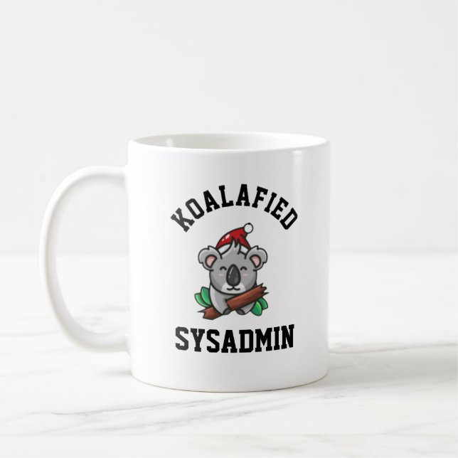 Caneca De Café Sysadmin Koalafied (Esquerda)