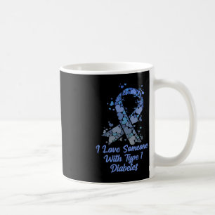 Caneca De Café T1D Eu Amo Alguém Com Diabetes De Teto Tipo 1