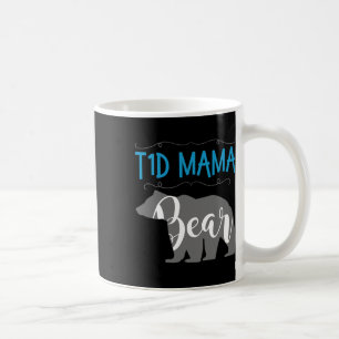 Caneca De Café T1d Mama Bear Tipo 1 Diabetes T1 Mãe Mulheres Awar