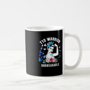 Caneca De Café T1d Mulher Guerreira Tipo 1 Diabetes Consciência A