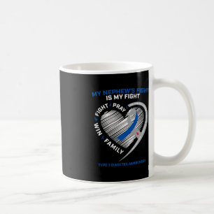 Caneca De Café T1D Tia Juvenil Sensibilização Diabética Sobrinho 