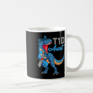 Caneca De Café T1d Tia Tipo 1 Sensibilização Mês da Diabetes Dino