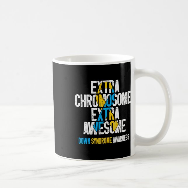 Caneca De Café T21 Cromossomo Extra Extra Incrível Síndrome de Do (Direita)
