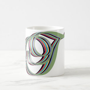 Caneca De Café T cursivo