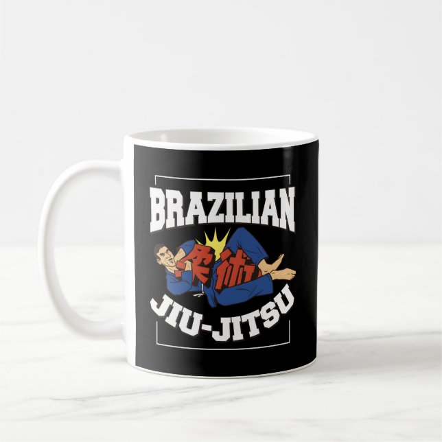 Caneca De Café T diz Jiu-Jitsu brasileiro (Esquerda)