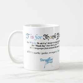 Caneca De Café T é para Obrigado Mug - Azul e Dourado