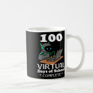 Caneca De Café T-Q De Aprendizado Remoto De Dias Virtuais Da Esco