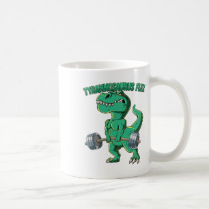 Caneca De Café T-rex Academia de Musculação Tyrannosaurus Flex