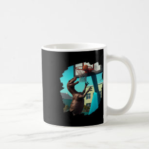 Caneca De Café T Rex Dinossaur Reproduzindo Esquema Divertido Din
