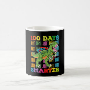 Caneca De Café T Rex Dinossauro 100 Dias Mais Inteligente Escola