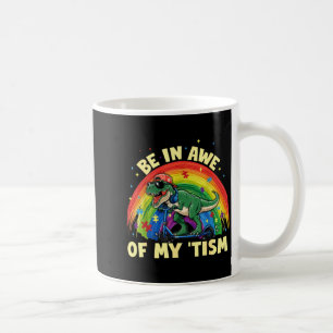 Caneca De Café T Rex Dinossauro Autismo Conscientização Fique imp