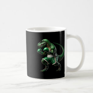Caneca De Café T-rex Dinossauro Fazendo Boxe Boxeador Arte Marcia
