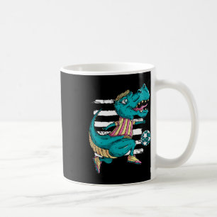 Caneca De Café T-rex Dinossauro Jogando Futebol - Design Trex