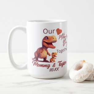 Caneca De Café T-Rex e bebê, nosso primeiro Dia de as mães juntos