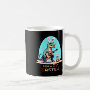 Caneca De Café T-rex Feliz Páscoa Ovos Retro Vintage Arte Pixel R