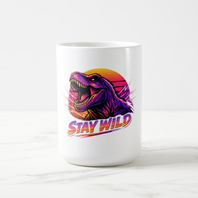 Caneca De Café T-Rex Fique Selvagem (Centro)
