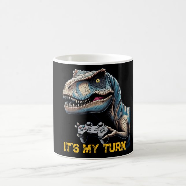 Caneca De Café T-Rex Gamer It’s My Turn Design (Centro)