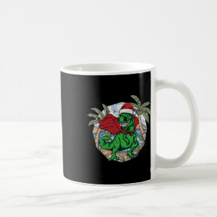 Caneca De Café T-rex Natal Em Julho Praia Tropical Verão Férias