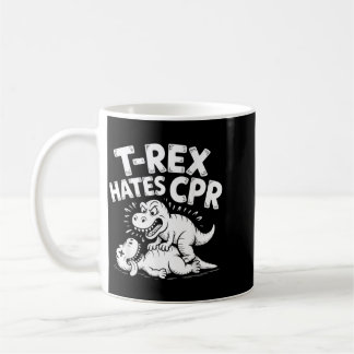 Caneca De Café T-Rex Odeia Piadas de Emergência do Hospital de Di