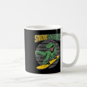 Caneca De Café T-rex Snowboarding Dinossauro Snowboard 