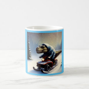 Caneca De Café T Rex Snowmobile