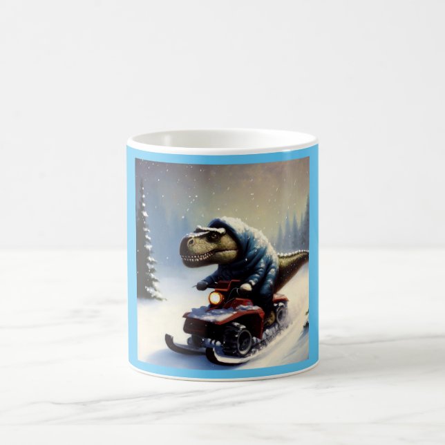 Caneca De Café T Rex Snowmobile (Centro)