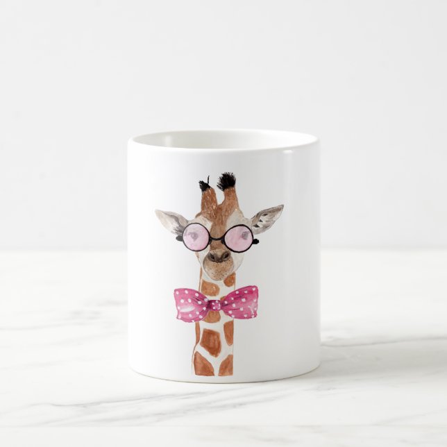 Caneca De Café T-shirt de Girafe do hipster (Centro)