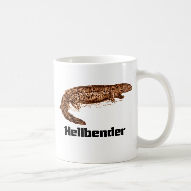 Caneca De Café T-shirt de Hellbender (Direita)