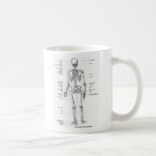 CANECA DE CAFÉ T-SHIRT E PRESENTES DE ESQUELETO DA ANATOMIA
