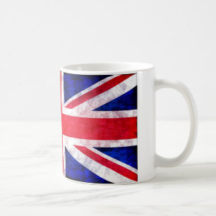 Caneca De Café T-shirt e presentes do grunge de Union Jack
