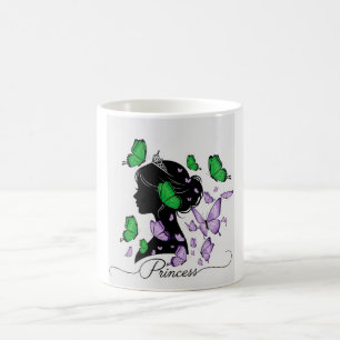 Caneca De Café T-shirt elegante "Princesa das Borboletas"   Prínc