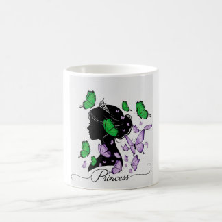 Caneca De Café T-shirt elegante "Princesa das Borboletas" | Prínc