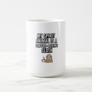 Caneca De Café T-Shirt Engraçado Café   Meu Espírito Animal é um