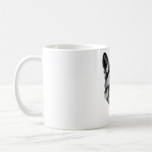 Caneca De Café T-Shirt Preto e Branco
