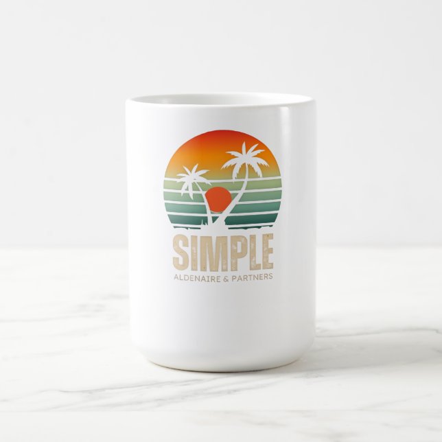 Caneca De Café T-shirt Simple Sunset - Tropical vibes design (Centro)