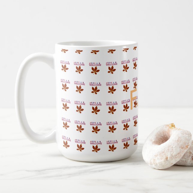 Caneca De Café T-Shirt W hite e rosa (Com Donut)