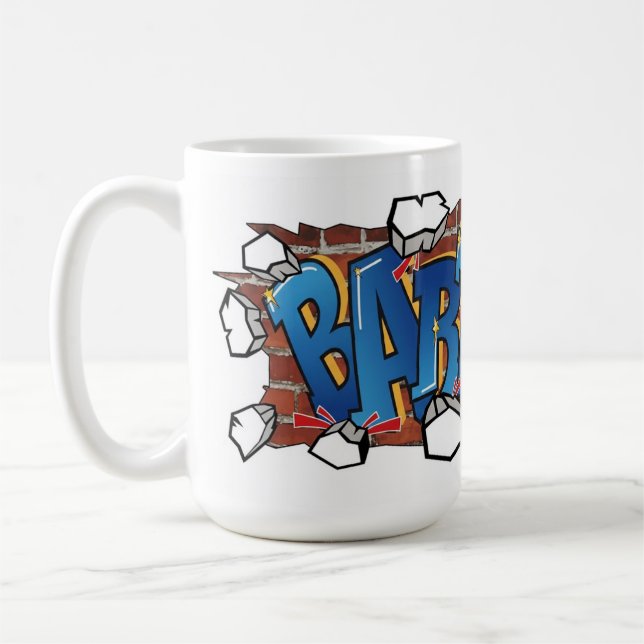Caneca De Café T-ShirtBART" Urban Graffiti Art - Breaking Through (Esquerda)