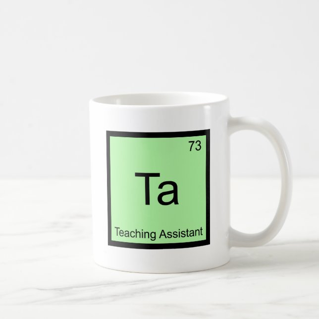 Caneca De Café Ta - Símbolo T do elemento da química do (Direita)