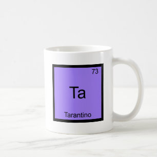Caneca De Café Ta - T engraçado do símbolo do elemento da quím