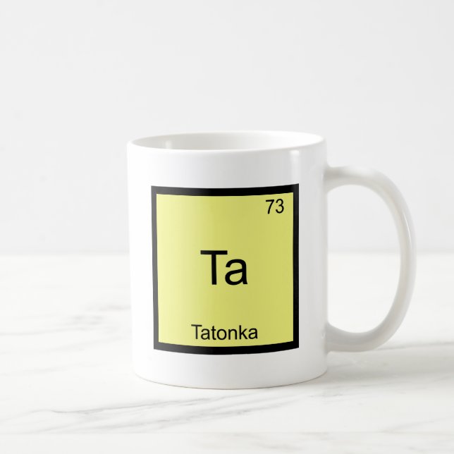 Caneca De Café Ta - T engraçado do símbolo do elemento da química (Direita)