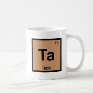 Caneca De Café Ta - Tabela Música Química Símbolo da Tabela Perió